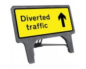 Diverted Traffic Ahead Q Sign